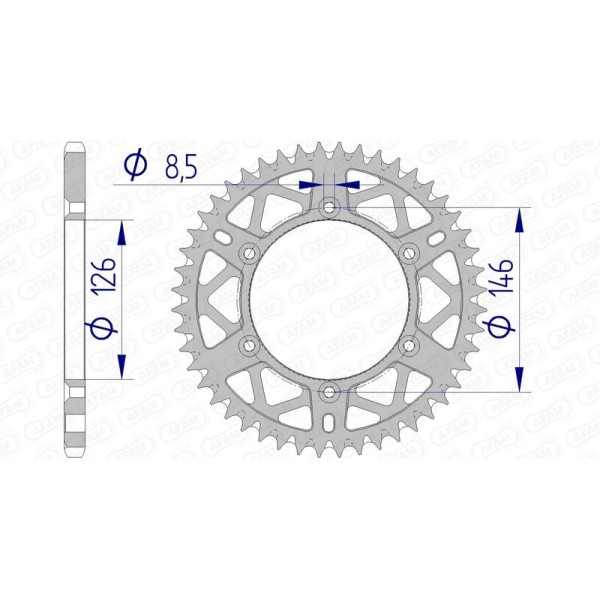 AFAM RR SPROC 520 ALU UL SC 15203, 48