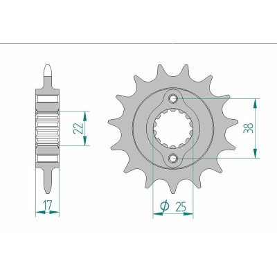 AFAM FR SPROC 520 STEEL ST...