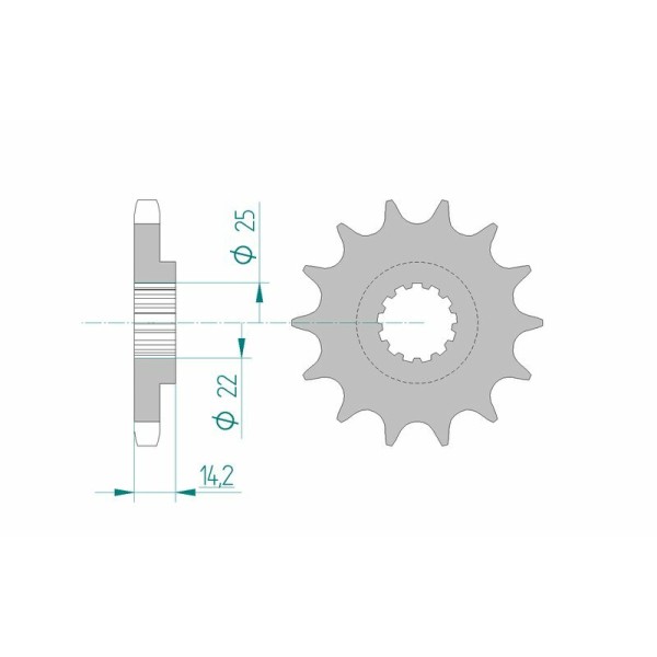 AFAM FR SPROC 630 STEEL ST 22601, 15