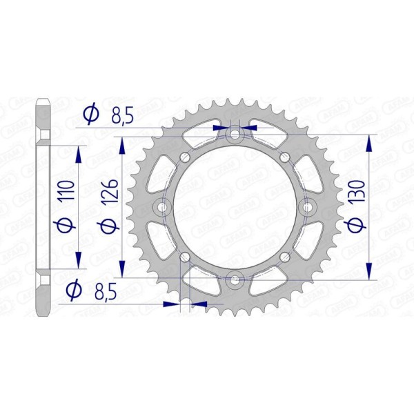 AFAM RR SPROC 420 ALU UL 17107, 47
