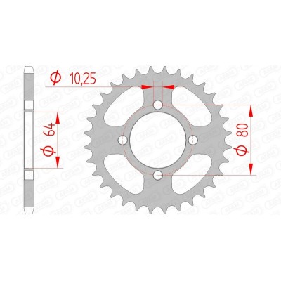 AFAM RR SPROC 520 STEEL ST...