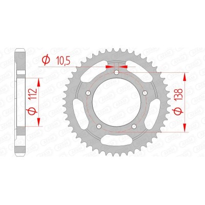 AFAM RR SPROC 530 STEEL ST...