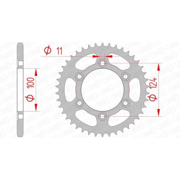 AFAM RR SPROC 520 STEEL ST 50602, 37