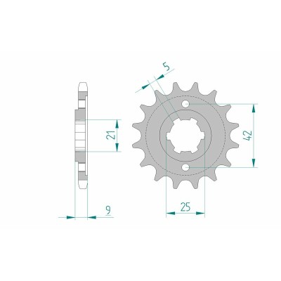 AFAM FR SPROC 428 STEEL ST...
