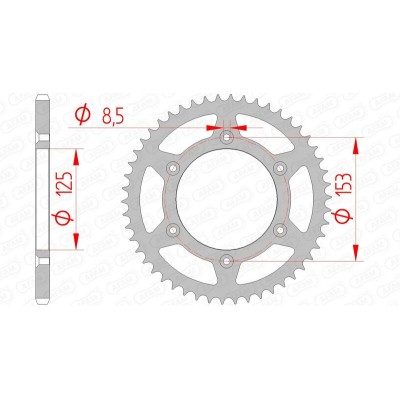AFAM RR SPROC 520 STEEL SC...