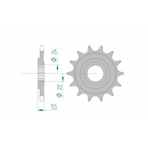 AFAM FR SPROC 520 STEEL ST 20311, 15