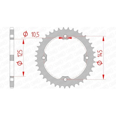 AFAM RR SPROC 520 STEEL ST...