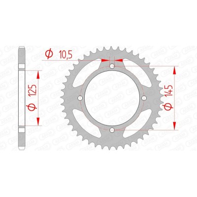 AFAM RR SPROC 520 STEEL ST...