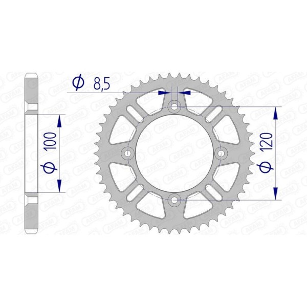 AFAM RR SPROC 428 ALU UL 15104, 47
