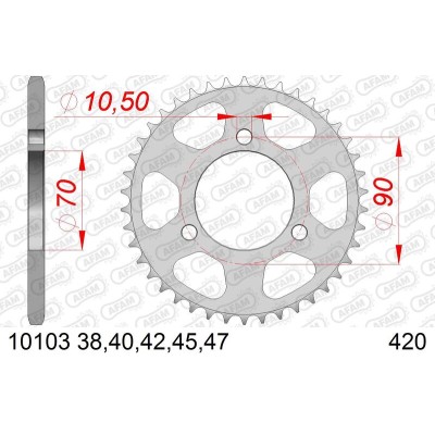 AFAM RR SPROC 420 STEEL ST...