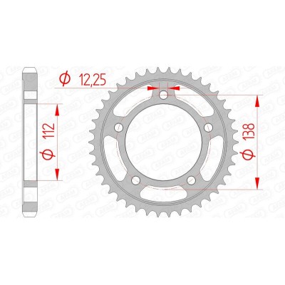 AFAM RR SPROC 530 STEEL ST...