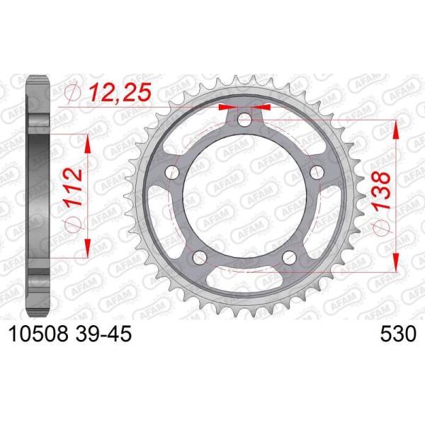 AFAM RR SPROC 530 STEEL ST 10508, 40