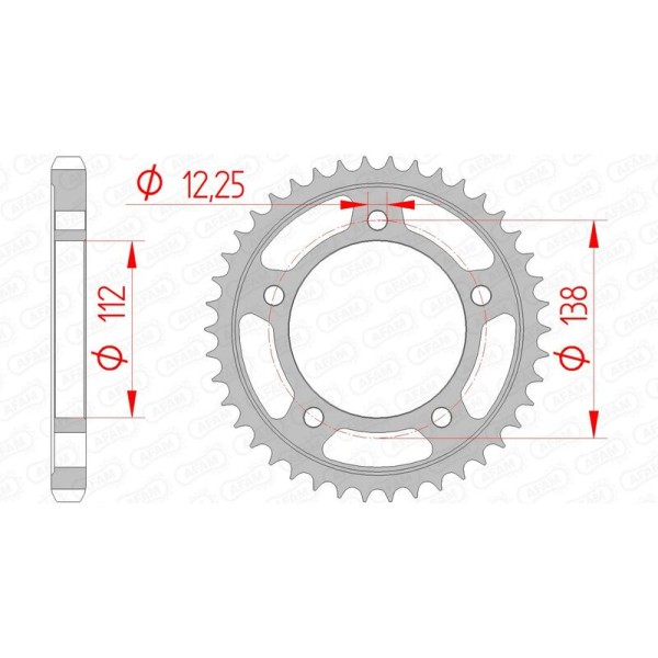 AFAM RR SPROC 530 STEEL ST 10508, 42