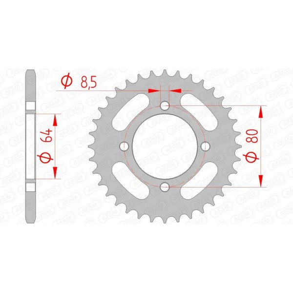 AFAM RR SPROC 420 STEEL ST 12101, 32