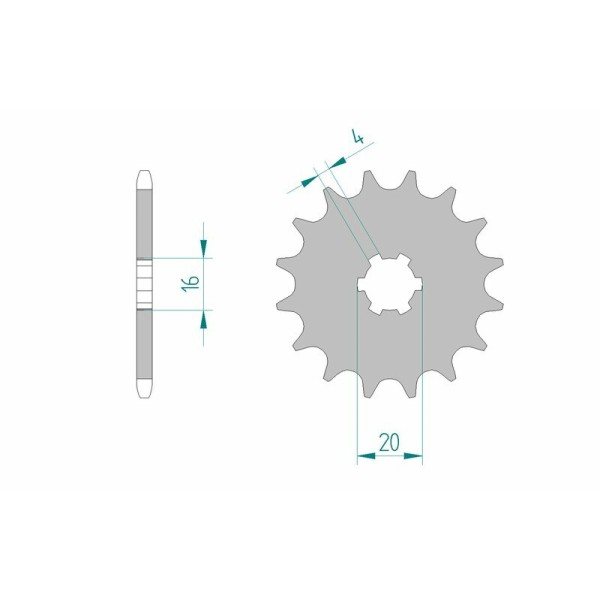 AFAM FR SPROC 420 STEEL ST 30100, 15