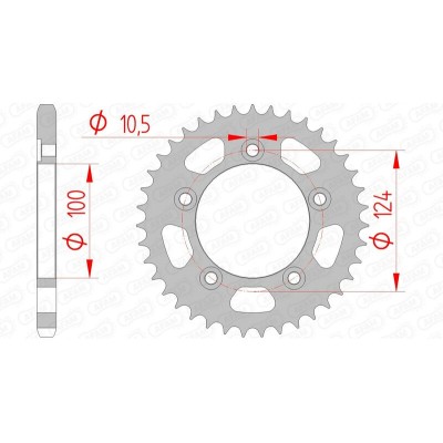 AFAM RR SPROC 525 STEEL ST...