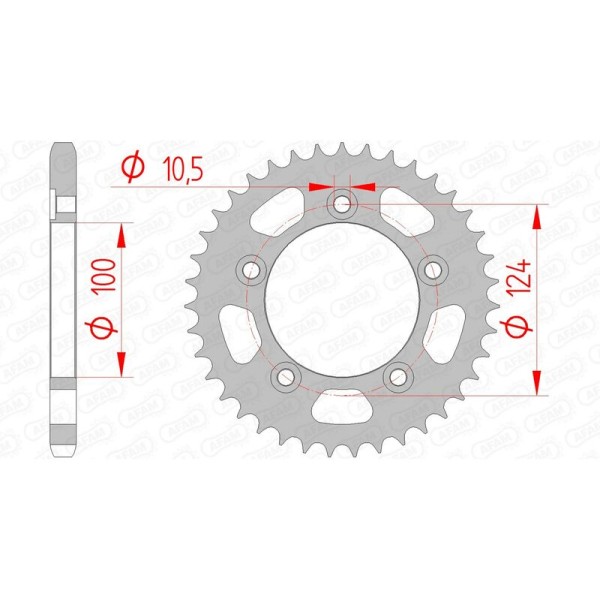 AFAM RR SPROC 525 STEEL ST 50612, 36