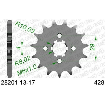AFAM FR SPROC 428 STEEL ST...