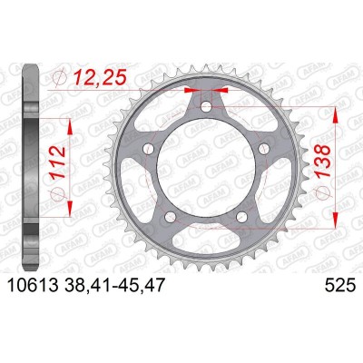 AFAM RR SPROC 525 STEEL ST...
