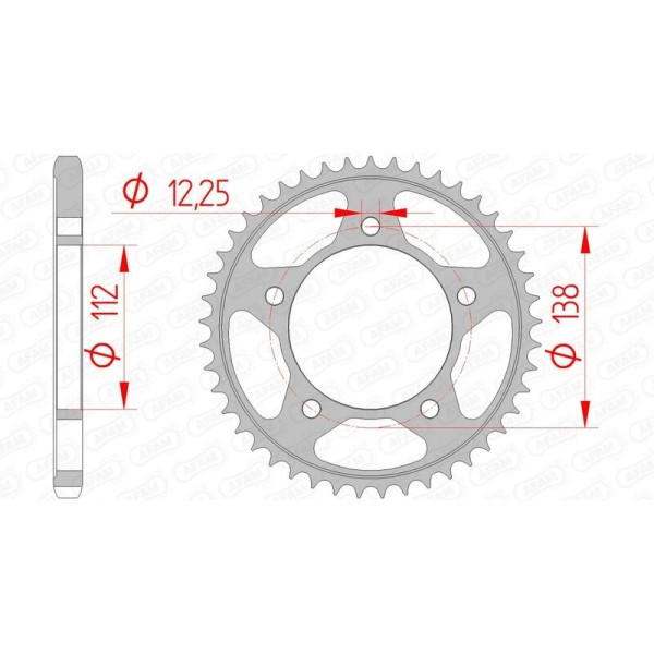 AFAM RR SPROC 525 STEEL ST 10613, 43