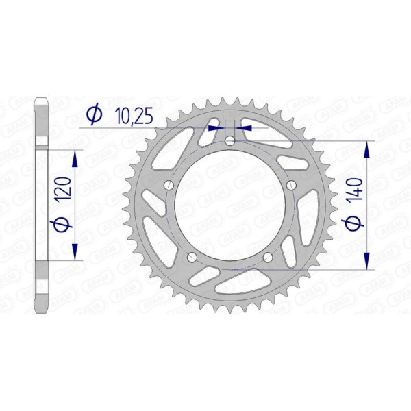 AFAM RR SPROC 520 ALU UL HA 15605, 42