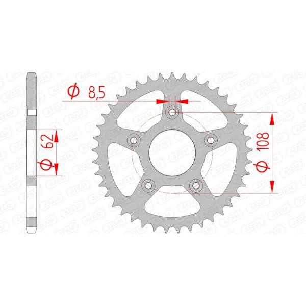 AFAM RR SPROC 520 STEEL ST 44203, 40