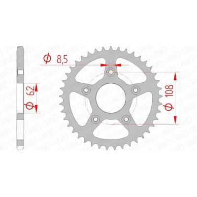AFAM RR SPROC 520 STEEL ST...