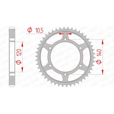 AFAM RR SPROC 530 STEEL ST...