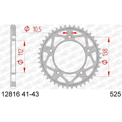 AFAM RR SPROC 525 STEEL ST...