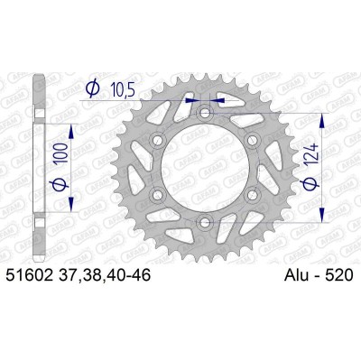 AFAM RR SPROC 520 ALU UL HA...