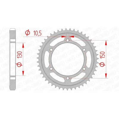 AFAM RR SPROC 530 STEEL ST...