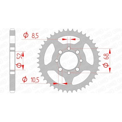 AFAM RR SPROC 428 STEEL ST...