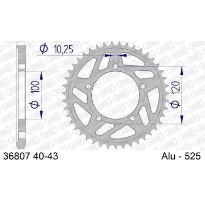 AFAM RR SPROC 525 ALU UL HA...