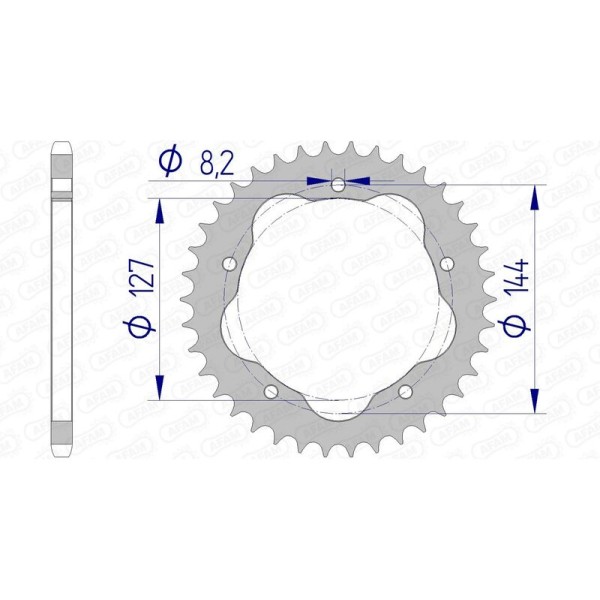 AFAM RR SPROC 520 ALU UL HA 51607, 39
