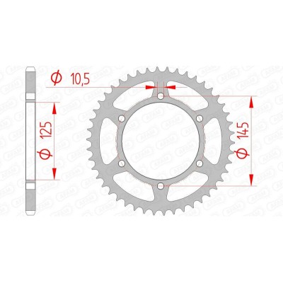 AFAM RR SPROC 520 STEEL ST...