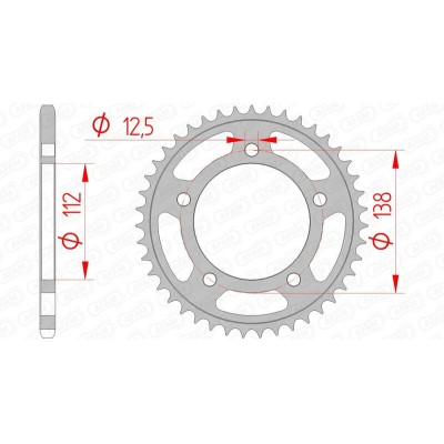 AFAM RR SPROC 520 STEEL ST...