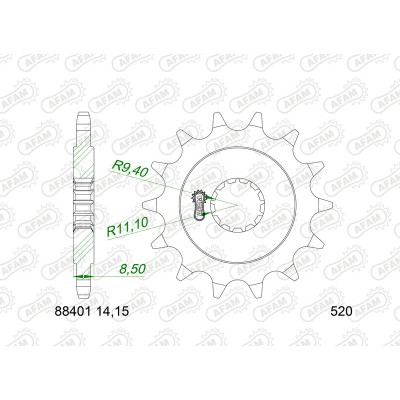 AFAM FR SPROC 520 STEEL ST...