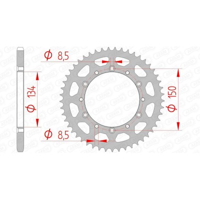 AFAM RR SPROC 520 STEEL ST...