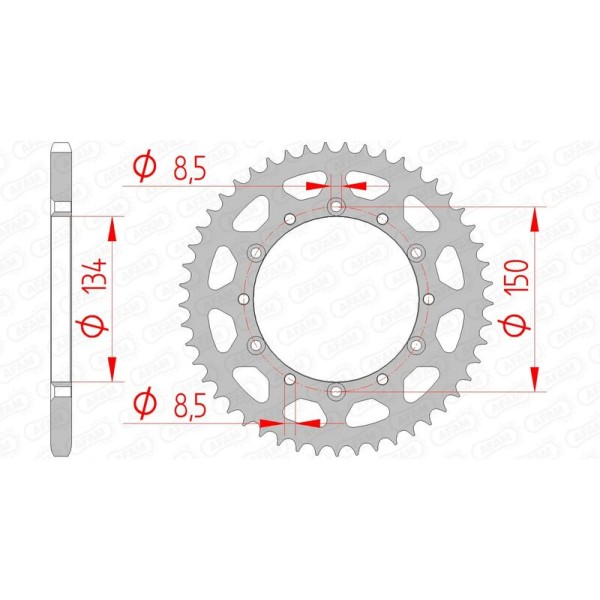 AFAM RR SPROC 520 STEEL ST 16204, 49
