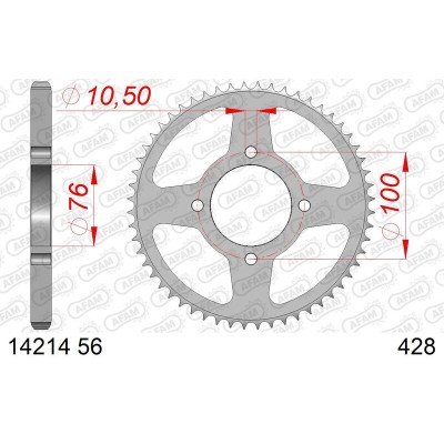 AFAM RR SPROC 428 STEEL ST...