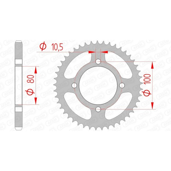 AFAM RR SPROC 428 STEEL ST 14213, 45