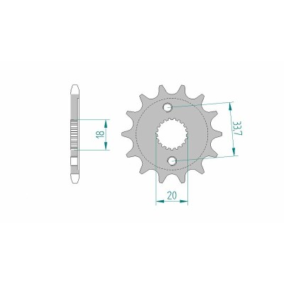 AFAM FR SPROC 428 STEEL ST...