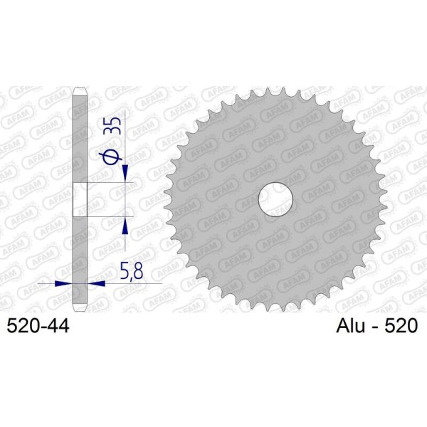 AFAM RR SPROC 520, 44, ALU