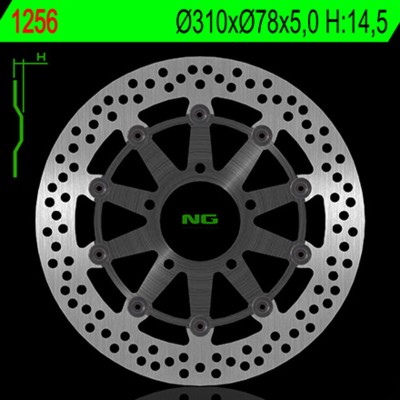 NG BRAKE DISC ROUND 1256