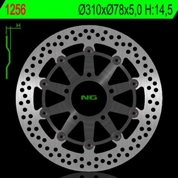 NG BRAKE DISC ROUND 1256