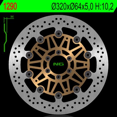 NG BRAKE DISC ROUND 1290