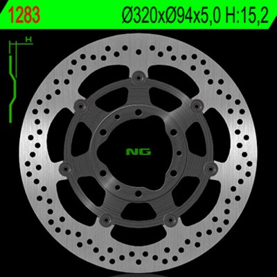 NG BRAKE DISC ROUND 1283