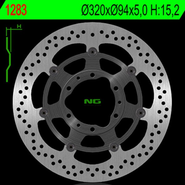 NG BRAKE DISC ROUND 1283