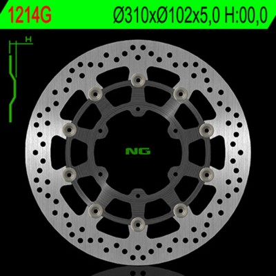 NG BRAKE DISC ROUND 1214G