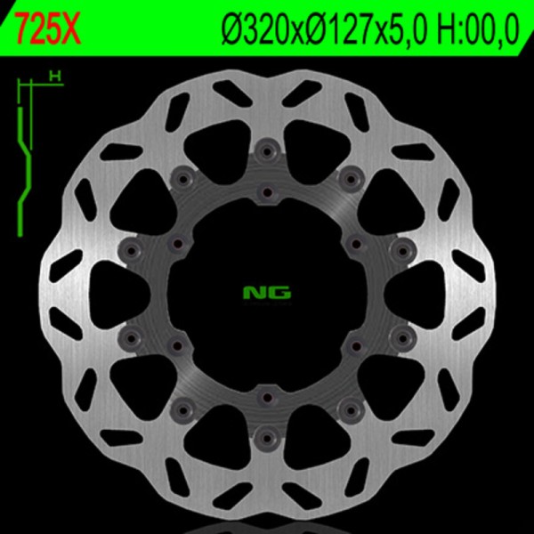 NG BRAKE DISC WAVE 725X